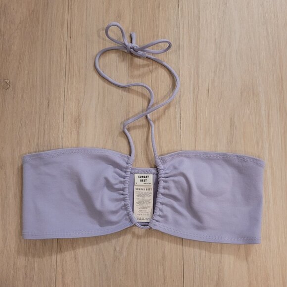 SUNDAY BEST | Aritzia Cora Halter Top Bandeau | Sz. Small - Picture 2 of 5